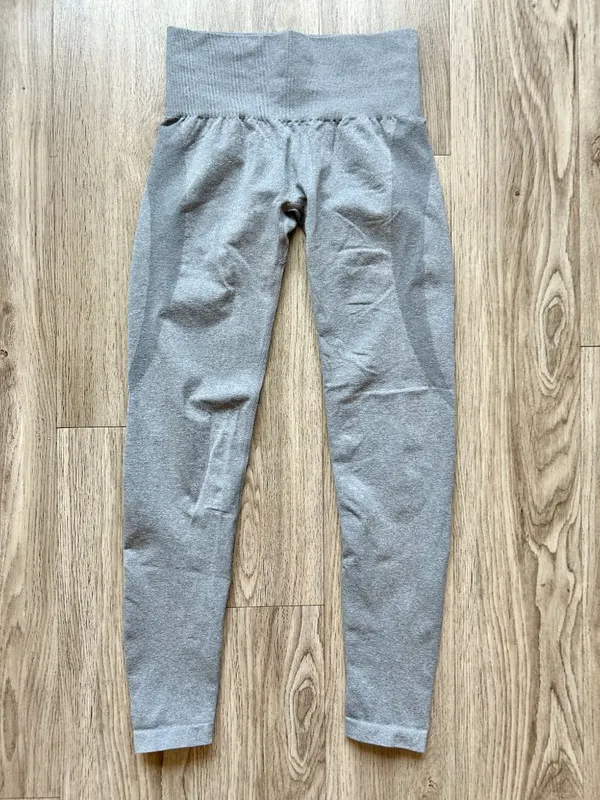 NVGTN Grey Mid Rise Contour 7/8 Leggings Size XS Workout Athletic Activewear - Image 6