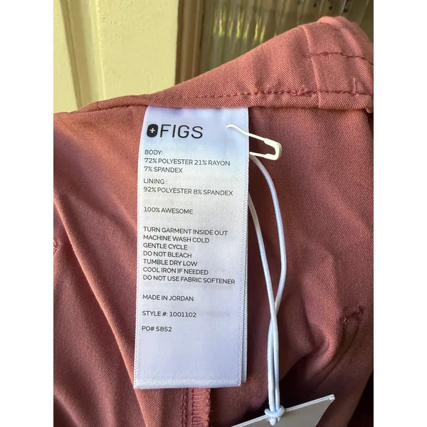 FIGS Dowa Relaxed Straight Leg Scrub Pants Mauve Pink Size XXL NEW - Image 8