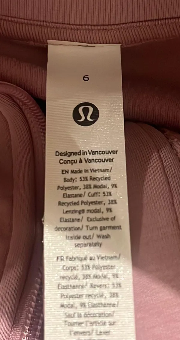Lululemon Brushed Softstreme Half Zip ColourRose Blush - Image 4