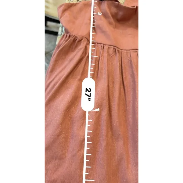 Altar'd State Women's Metallic Copper Tie Back Mini Dress size XXL NWT - Image 15