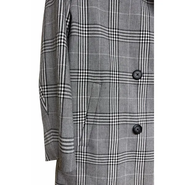 Madewell‎ Caldwell Double-Breasted Oversized Blazer Black/White Plaid Women's XS - Image 8