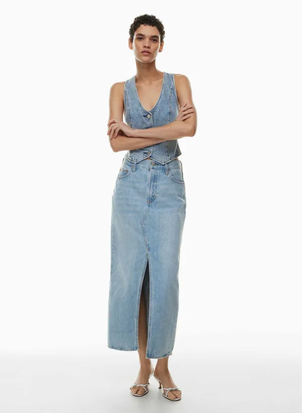 Aritzia Denim Forum Vintage The '90s Maxi Denim Skirt - Image 3