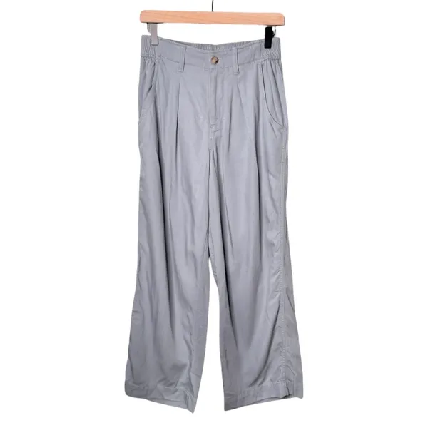 Madewell The Petite Neale Straight Leg‎ Pants Drapeweave Overcast Blue 4 Petite - Image 5