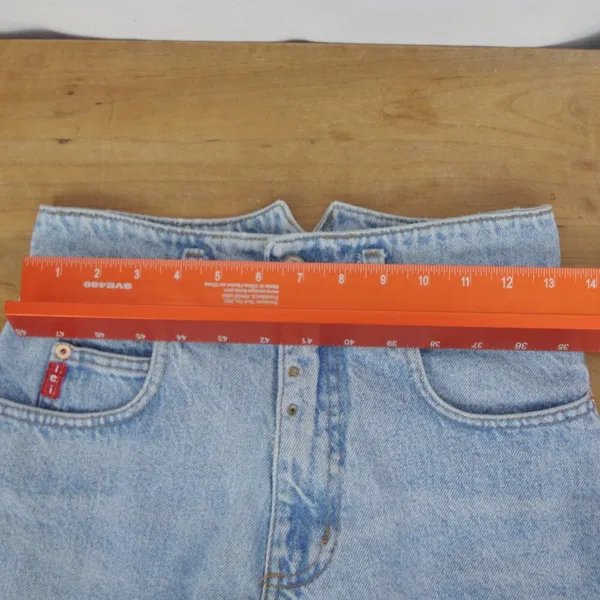 Vintage lei USA Made High Waisted 100% Cotton Denim Shorts 5 Jr. - Image 5