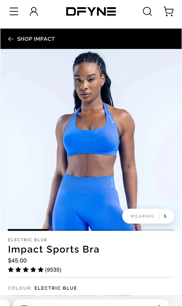 DFYNE Impact Sports Bra Peach Sorbet - Image 3