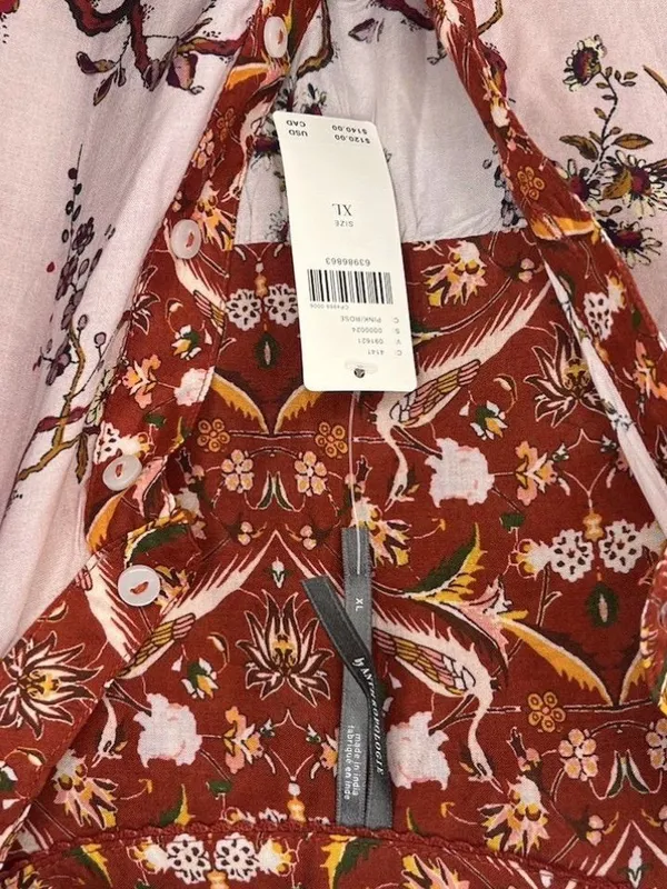 Anthropologie NEW NWT Asymmetrical Mini Dress Size XL Women’s Colorful Floral - Image 4