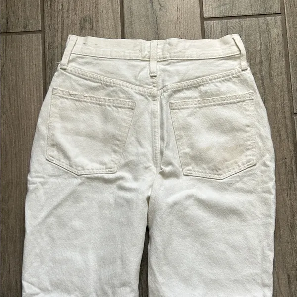 Madewell the mom Jean Cream Straight Leg Women's Jeans - Image 7