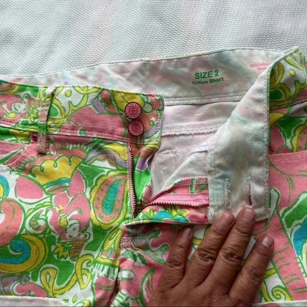 Lilly‎ Pulitzer Chin Chin Clifton Shorts denim cotton 2 - Image 3