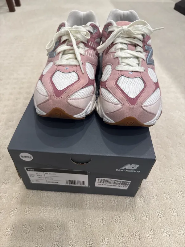 New Balance 9060 Pink White Wide Sneakers Women’s 6.5 W GC9060FR - Image 2