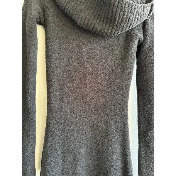 SKIMS Cozy Knit Off the Shoulder Dress‎ Medium Onyx - Image 4
