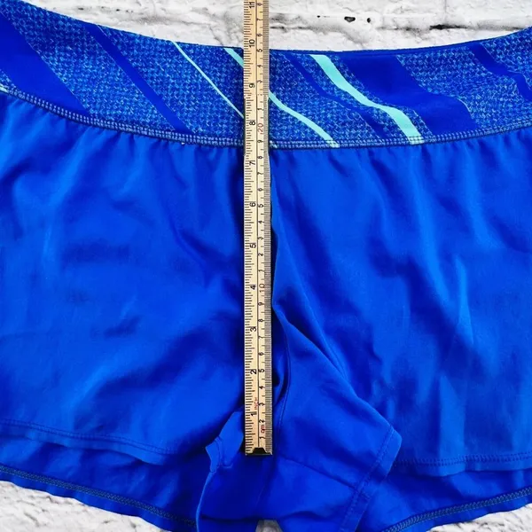 Nike Shorts Womens Large Blue Double Lined High Rise Swoosh Logo Athletic - Image 7