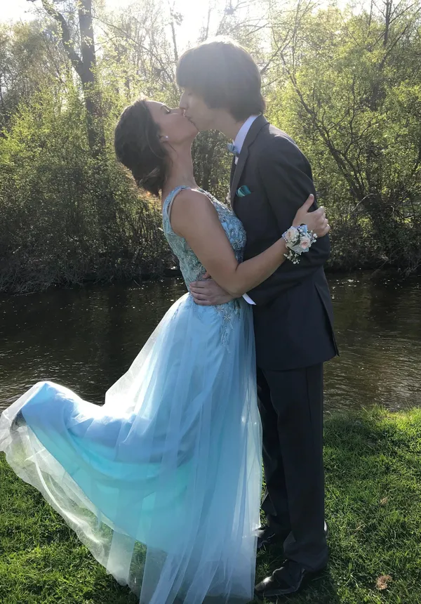 Blue Prom Dress Size 2 - Image 6
