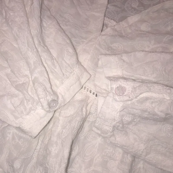 White cotton top boho size large - Image 3