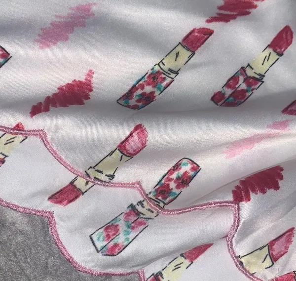 Timree lipstick scalloped pajama set White Size XL - Image 3