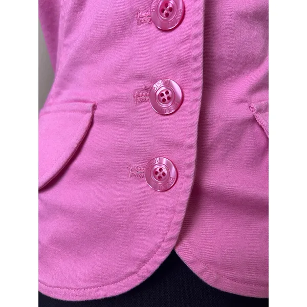 Vintage Y2K Hot Pink Blazer 💖 Barbiecore Legally Blonde It Girl Bisou Bisou - Image 2