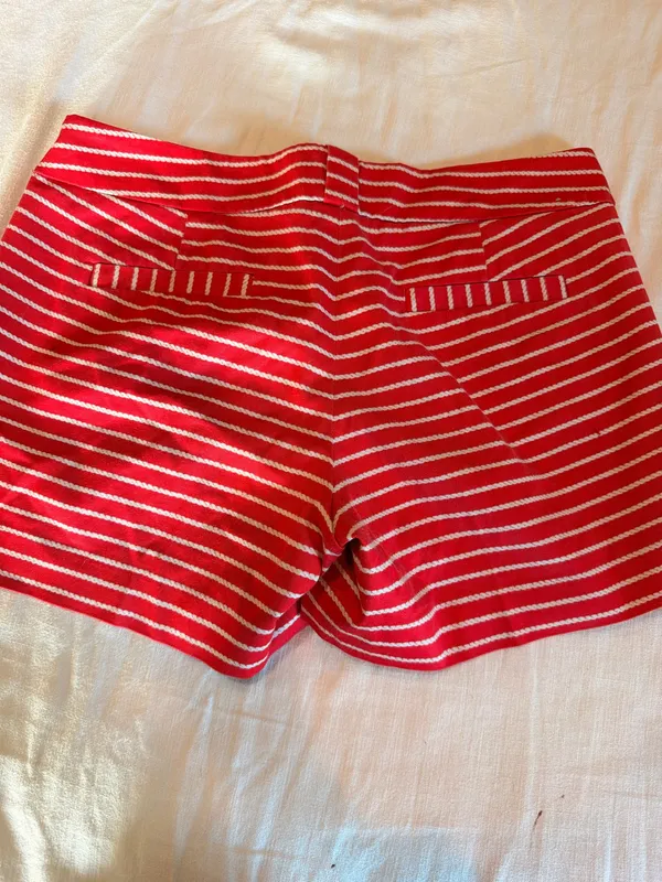 J.Crew City Fit Red White Striped Stretch Chino Shorts Style 37571 - Image 3
