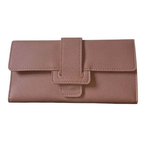 Minimalist Trifold Long Wallet - Dusty Rose Women’s Slim Clean Girl - Image 5