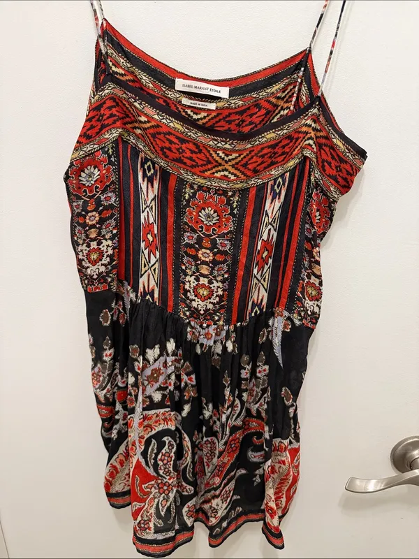 Isabel Marant Étoile Mixed Print Boho Cami Tank Top - Image 2