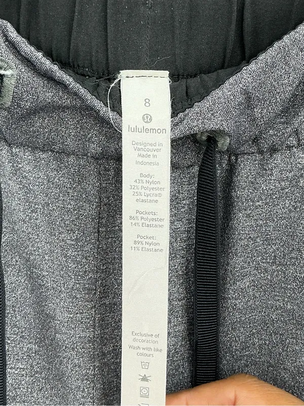 lululemon athletica Heathered Gray Drawstring Joggers 910 - Image 3