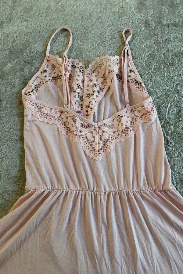 Victoria’s secret baby pink lace trimmed romper - Image 4
