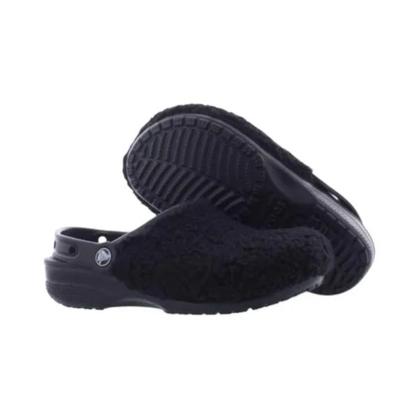 Crocs Clog Shoes Unisex Black Classic Fuzz Mania Cozy Warm Size M5/W7‎ - Image 5