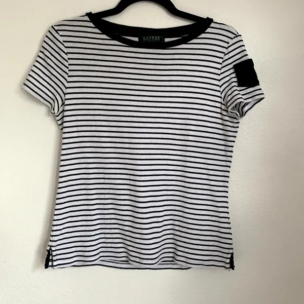 5/$25 Lauren Ralph‎ Lauren Striped T-shirt - Image 3