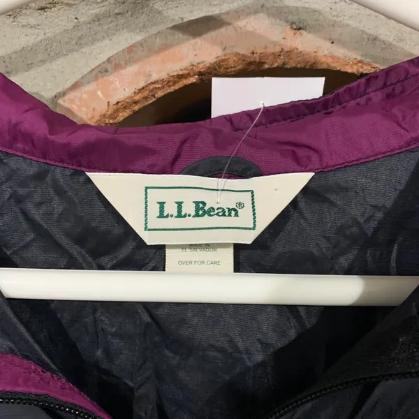 Vintage Black/Purple Thin Light Weight LL Bean Quarter Zip Windbreaker L.L. Bean Jacket - Image 3