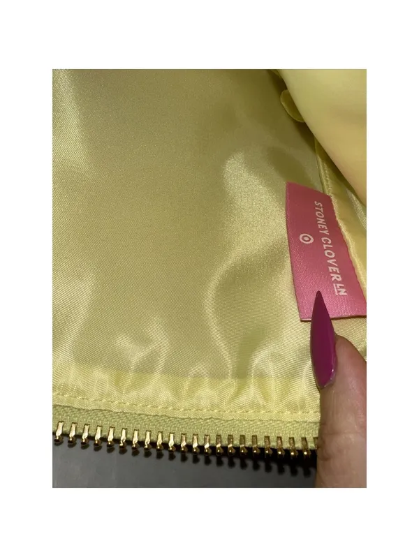 Stoney Clover Lane Ln Target 12x8 Clutch Wristlet Cosmetic Bag Yellow STUFF Lrg - Image 6