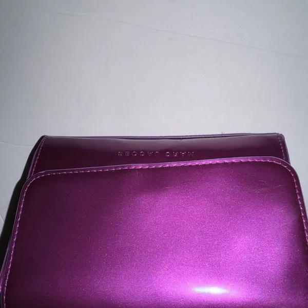 Authen Marc Jacobs Cosmetic Bag w/Lining Glossy Purple & Green. 7x5x2 - Image 2