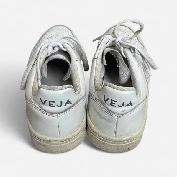 Veja V-10 Leather Lace-Up Perforated Sneakers in Women’s US 9 - Image 5