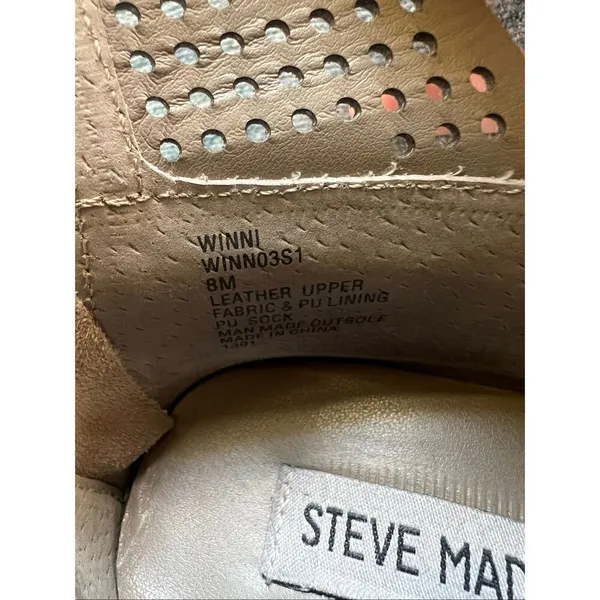 Steve Madden Beige Winni Suede Wedge Sneakers Size 8 - Image 8