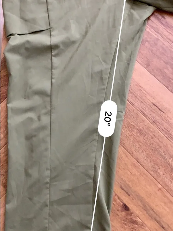 Reel Legends Olive Green Wide-Leg Crop Pants - Image 13