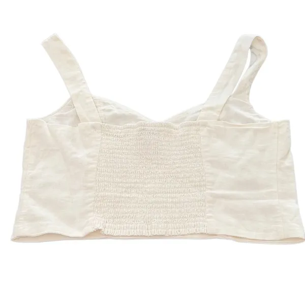 A New Day Linen cropped top size M - Image 4