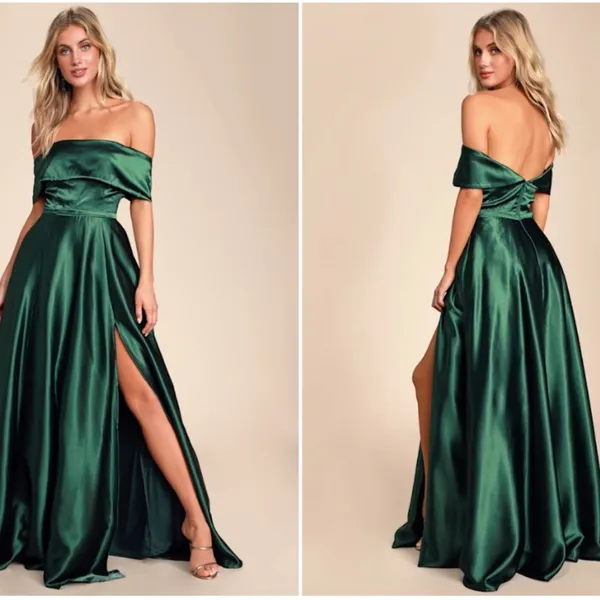 LULUS Sexy Prom Wedding Special Event Emerald Elegant Classy Holidays Gown - Image 2