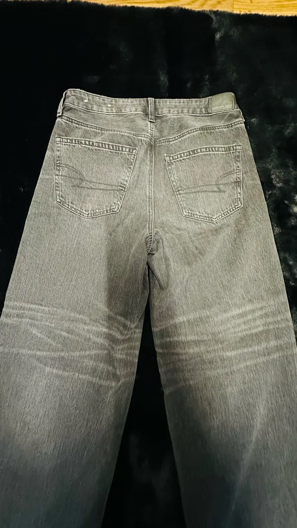 American Eagle Super High Rise Kick Boot Jeans – Washed Black  - Image 11