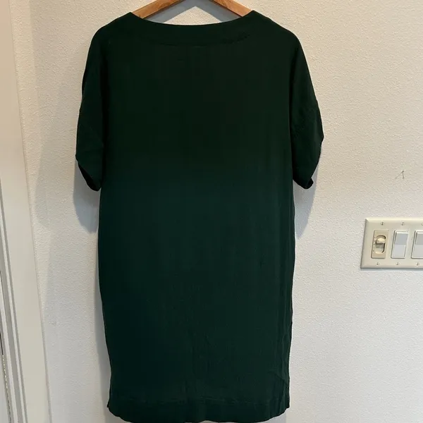Madewell Forest Green V-Neck Short Sleeve dress - Image 5