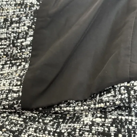 Karl Lagerfeld black/white Tweed‎ Suit Jacket Cropped work casual XL - Image 5