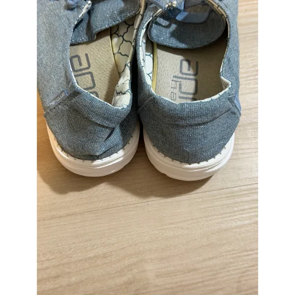 Hey Dude Wendy Sparkling Blue Stone 8 Women Shoes Loafers Slip On Casual Comfort - Image 4