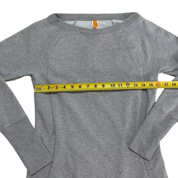 Lucy Sweatshirt Women Small Gray Raglan Long Sleeve Pocket Pullover Athleisure - Image 5