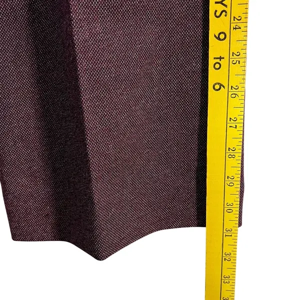 LOFT Original Fit Dress Trouser Woman's Size 10 Maroon Business Professional NWT - Image 6