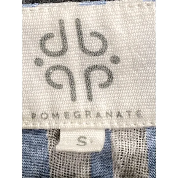 Pomegranate 100% Linen Striped Tunic Top Blue White S‎ - Image 4