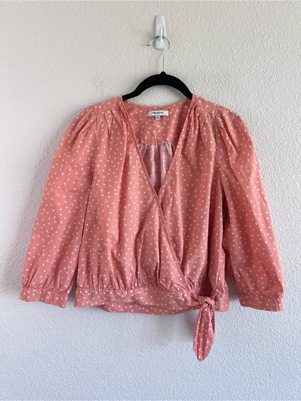 Madewell Women's Star Scatter Wrap Top Peach - Image 2