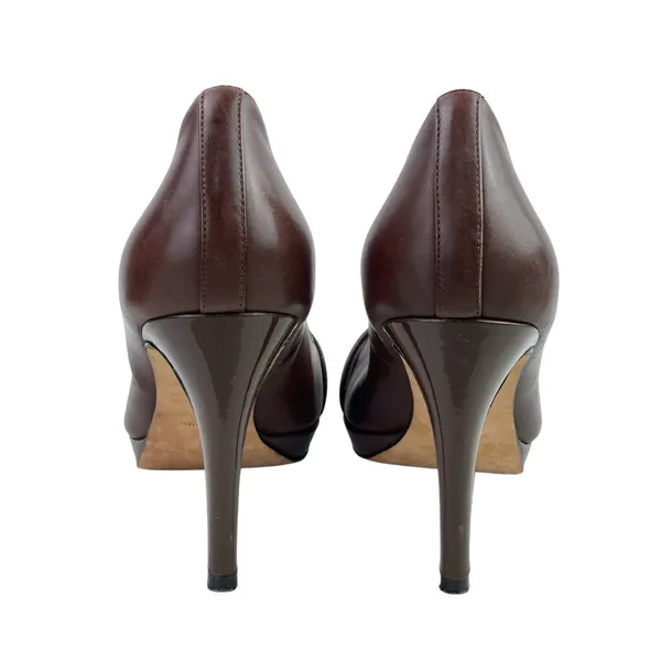Cole Haan Chelsea Brown Buckle Almond Toe Stiletto Heels Pumps Shoes Size 8.5 - Image 3