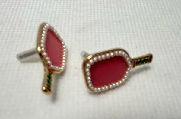 Pickleball | Paddle Stud Earrings, set Pink - Image 4