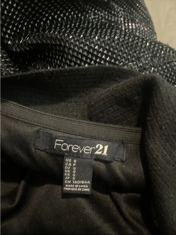 Forever 21 Black One-Shoulder Sparkle Mini Dress - Image 2