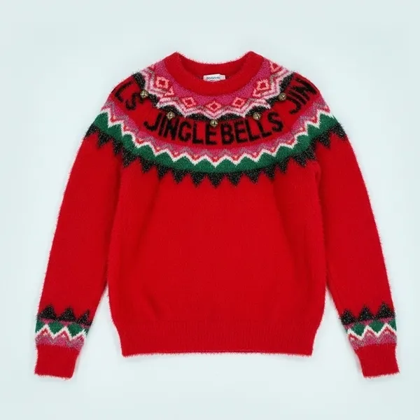 New York Laundry Holiday Classics Jingle Bells Sweater Small Red Christmas - Image 9