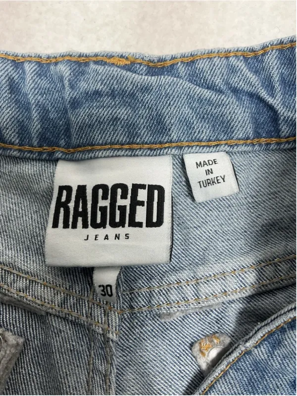 Womans Excellent Ragged Jean Blue Jeans Waist 30 Inch - Image 4