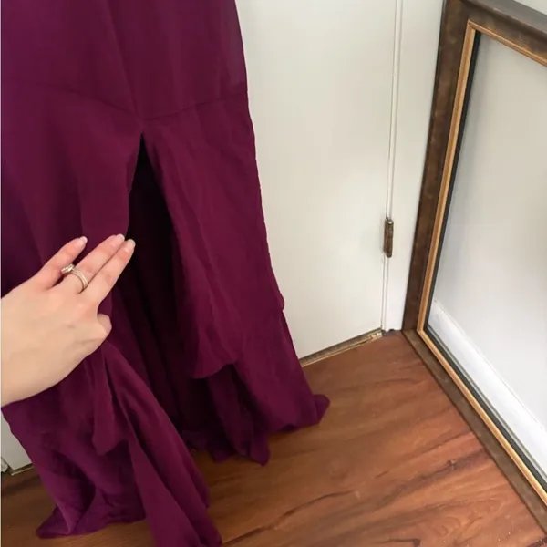 Lulus Tier Elegance Plum Purple Long Sleeve Tiered Maxi Dress Size XXL Formal - Image 9