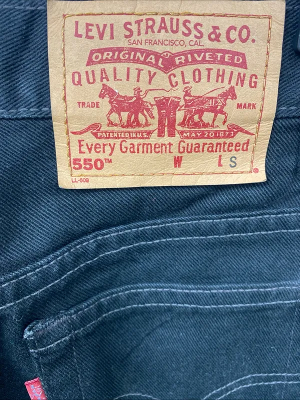 Vintage Y2K Levis 550 Relaxed Fit Tapered Leg JeansWomen 6 Reg S Black High Rise - Image 4