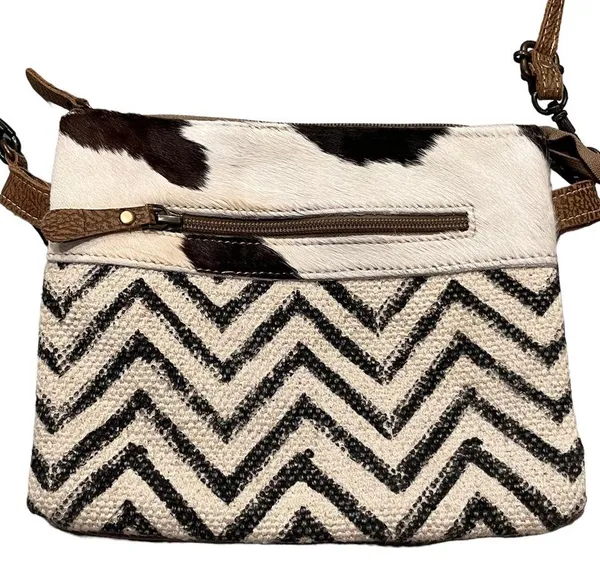 Myra Bag Mixed Media Staggering Crossbody Bag - Image 2
